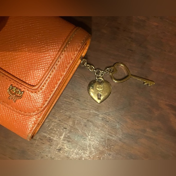 Authentic MCM Long Leather Wallet w/Charm - Picture 7 of 10